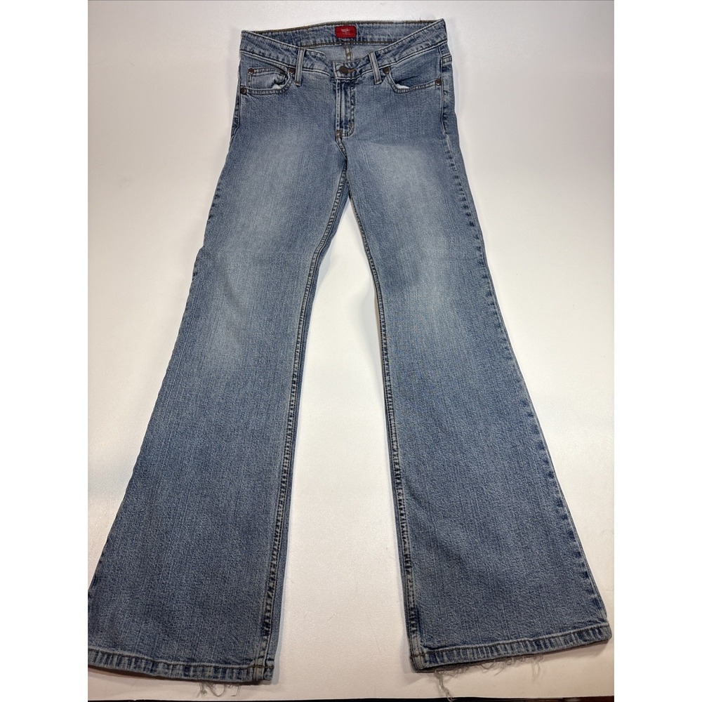 Vintage Y2K Mossimo‎ Flare Jeans Women's Size 9 Stretch Low Rise Med Wash Denim
